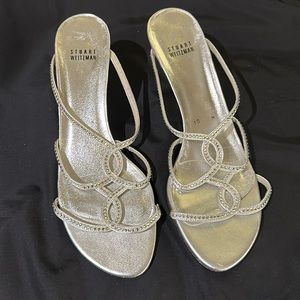 STUART WEITZMAN CRYSTAL EVENING SANDALS